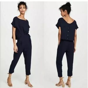 Rachel Comey Paloma Cutout Jumpsuit Navy Blue Size 2